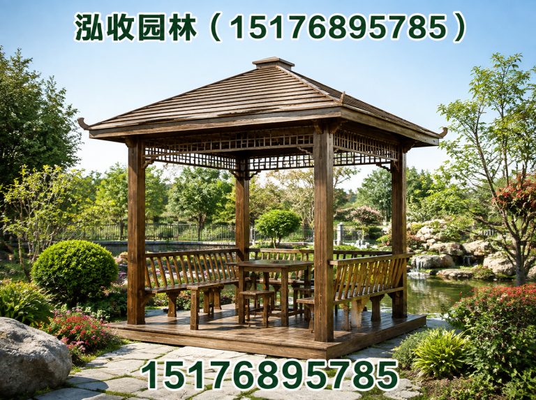 鄂尔多斯防腐木凉亭展示图